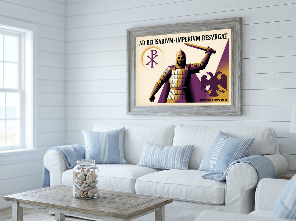 Belisarius Byzantine Poster | Imperivm Resvrgat | Justinian Byzantine Empire Latin Wall Art Vintage