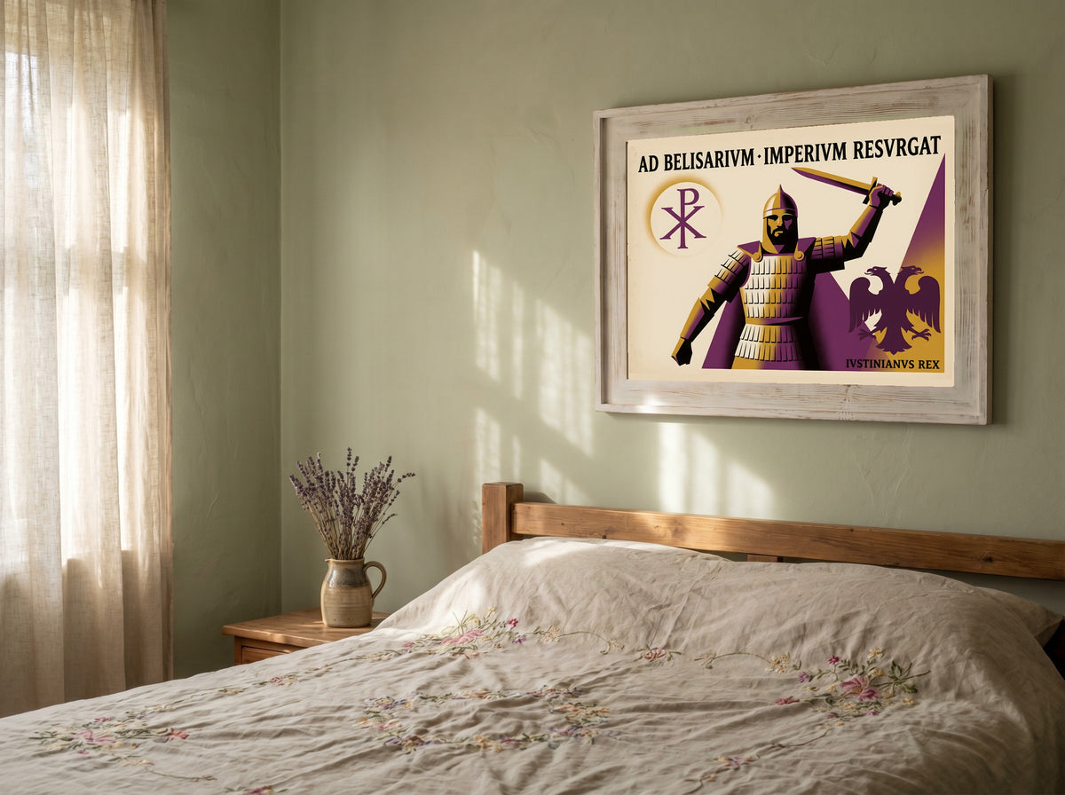 Belisarius Byzantine Poster | Imperivm Resvrgat | Justinian Byzantine Empire Latin Wall Art Vintage