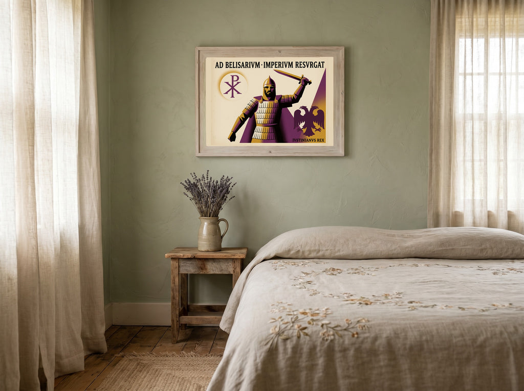 Belisarius Byzantine Poster | Imperivm Resvrgat | Justinian Byzantine Empire Latin Wall Art Vintage