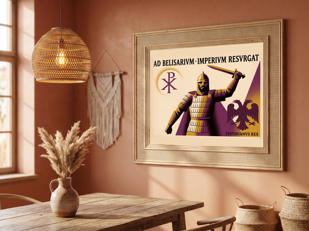 Belisarius Byzantine Poster | Imperivm Resvrgat | Justinian Byzantine Empire Latin Wall Art Vintage