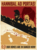 Hannibal ad Portas Poster | Our Homes Are in Danger Now | Second Punic War Rome | WW2 Propaganda Parody | History Meme Wall Art