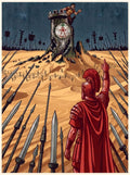Final Push Poster | Roman Commander in a Desert of Swords | Battlefield Aftermath Art | Epic History Wall Art | History Meme Print