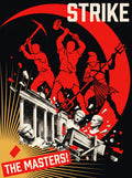 Strike the Masters Poster | Slave Revolt Constructivist Art | Third Servile War 73 BC | Gustav Klutsis Propaganda Parody | History Meme Wall Art