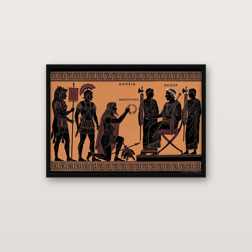 Alesia poster in a black classic frame on a wall