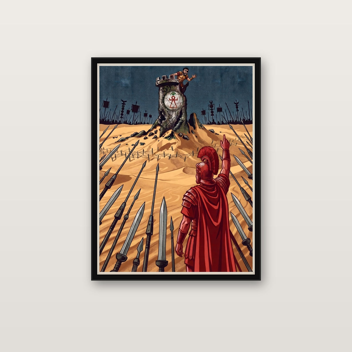 Final Push poster in a black classic frame on a wall