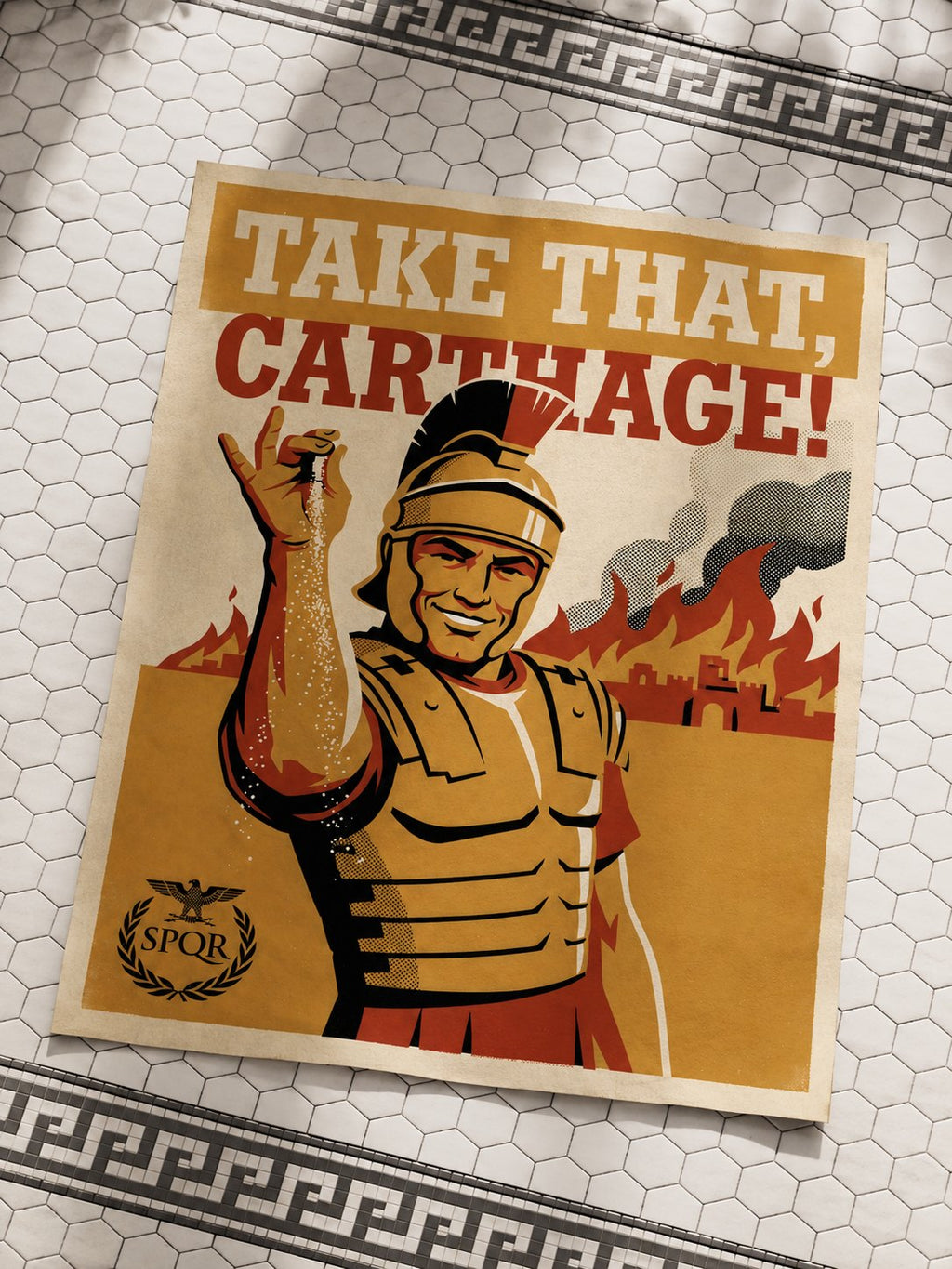 Take That Carthage poster lifestyle mockup