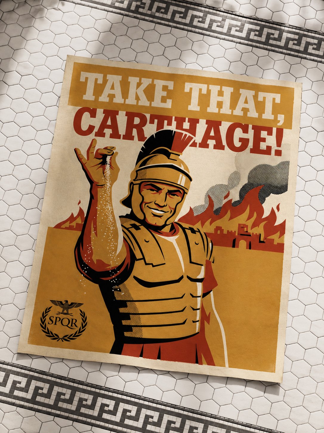 Take That Carthage poster lifestyle mockup
