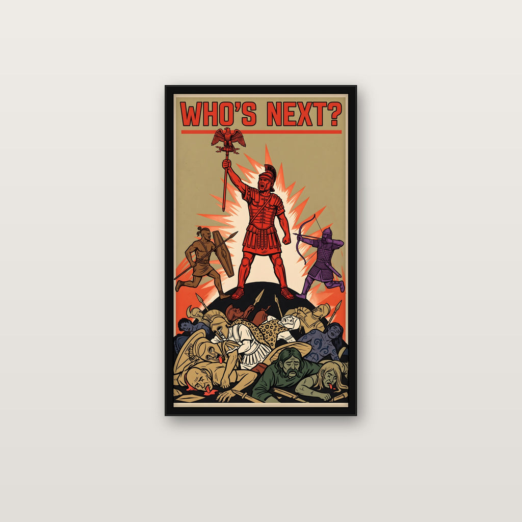 Who's Next? poster in a black classic frame on a wall