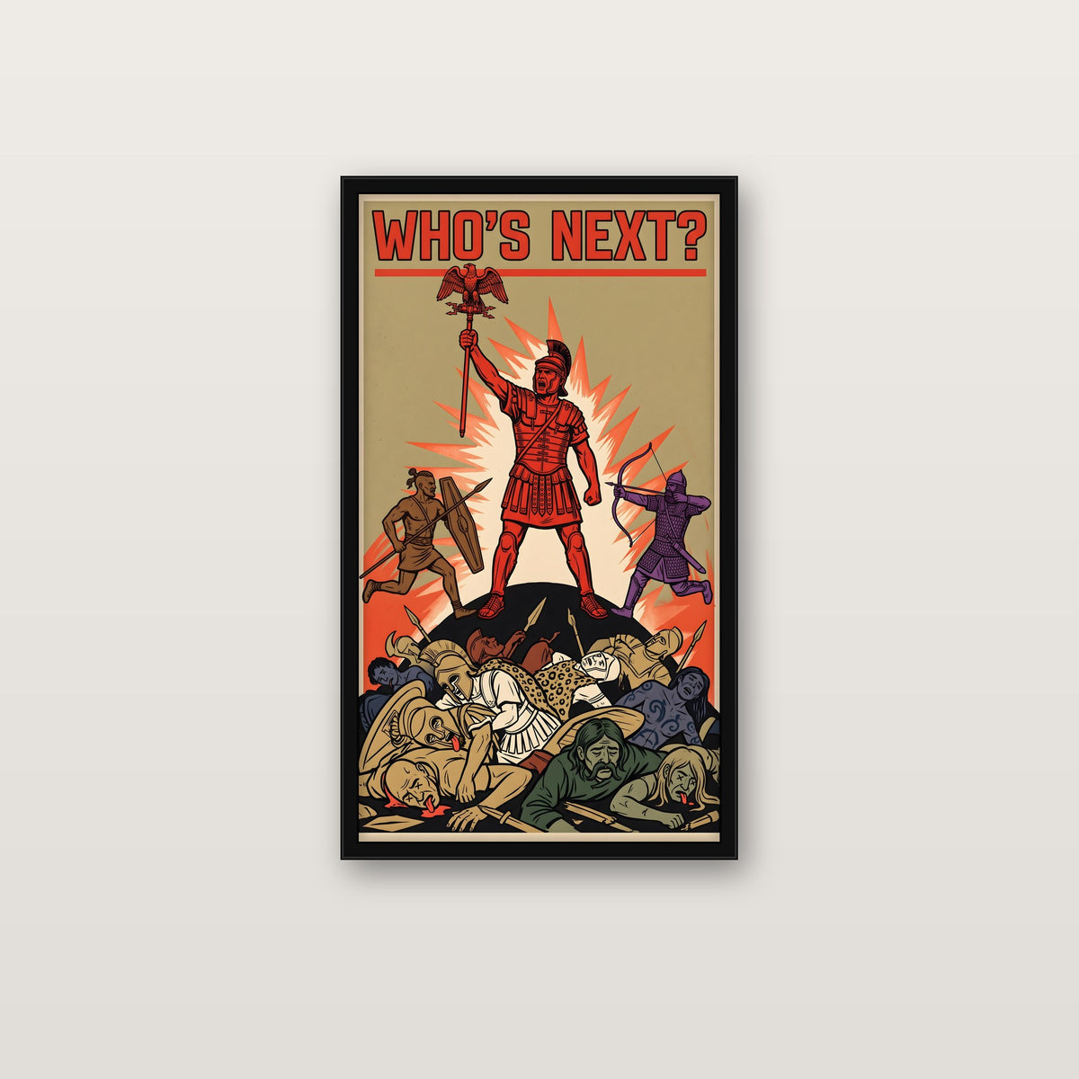 Who's Next? poster in a black classic frame on a wall